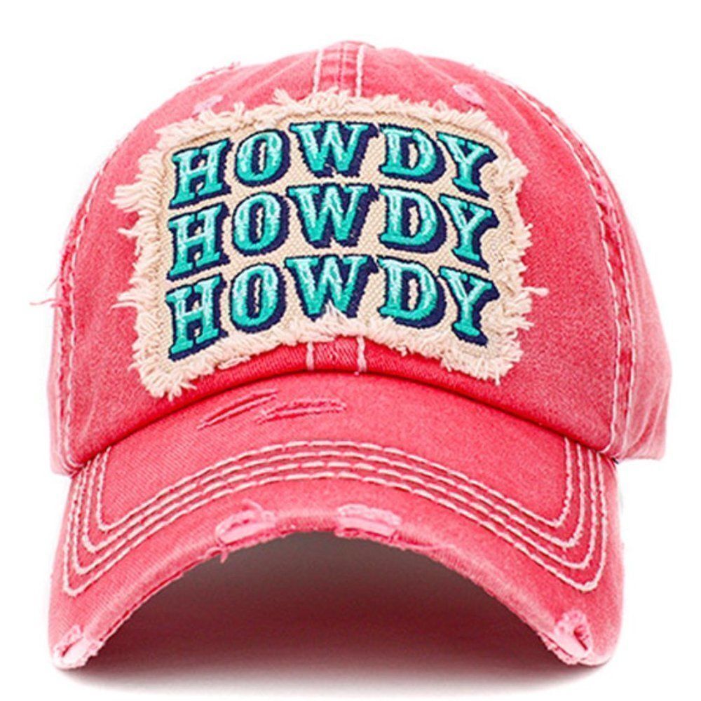 Pink Howdy Baseball Hat - Picture 2 of 5